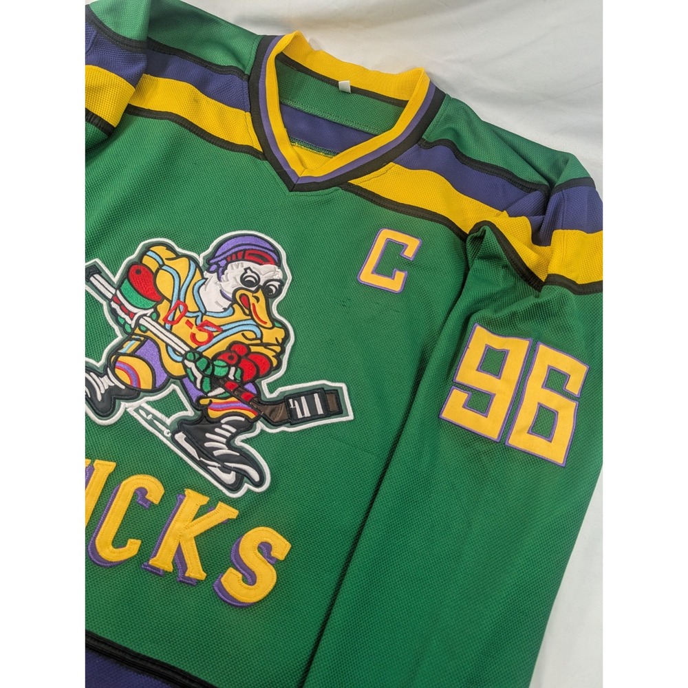 Headgear Classics Charlie Conway Mighty Ducks Hockey Jersey #96 Green XL